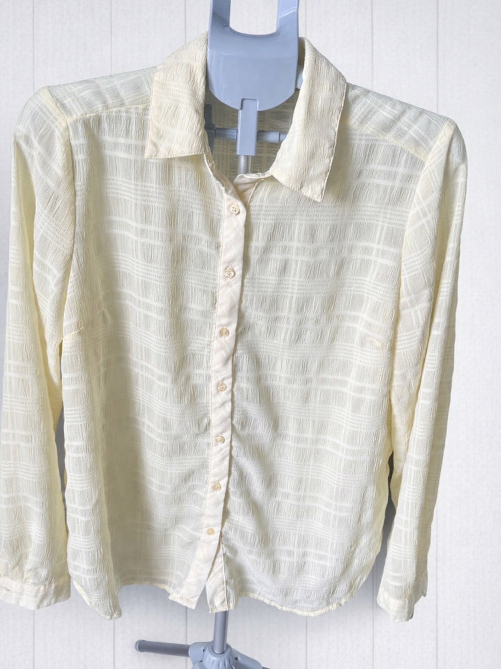 Cleo Butter Yellow Long-Sleeve Button-Up Shirt - Size L
